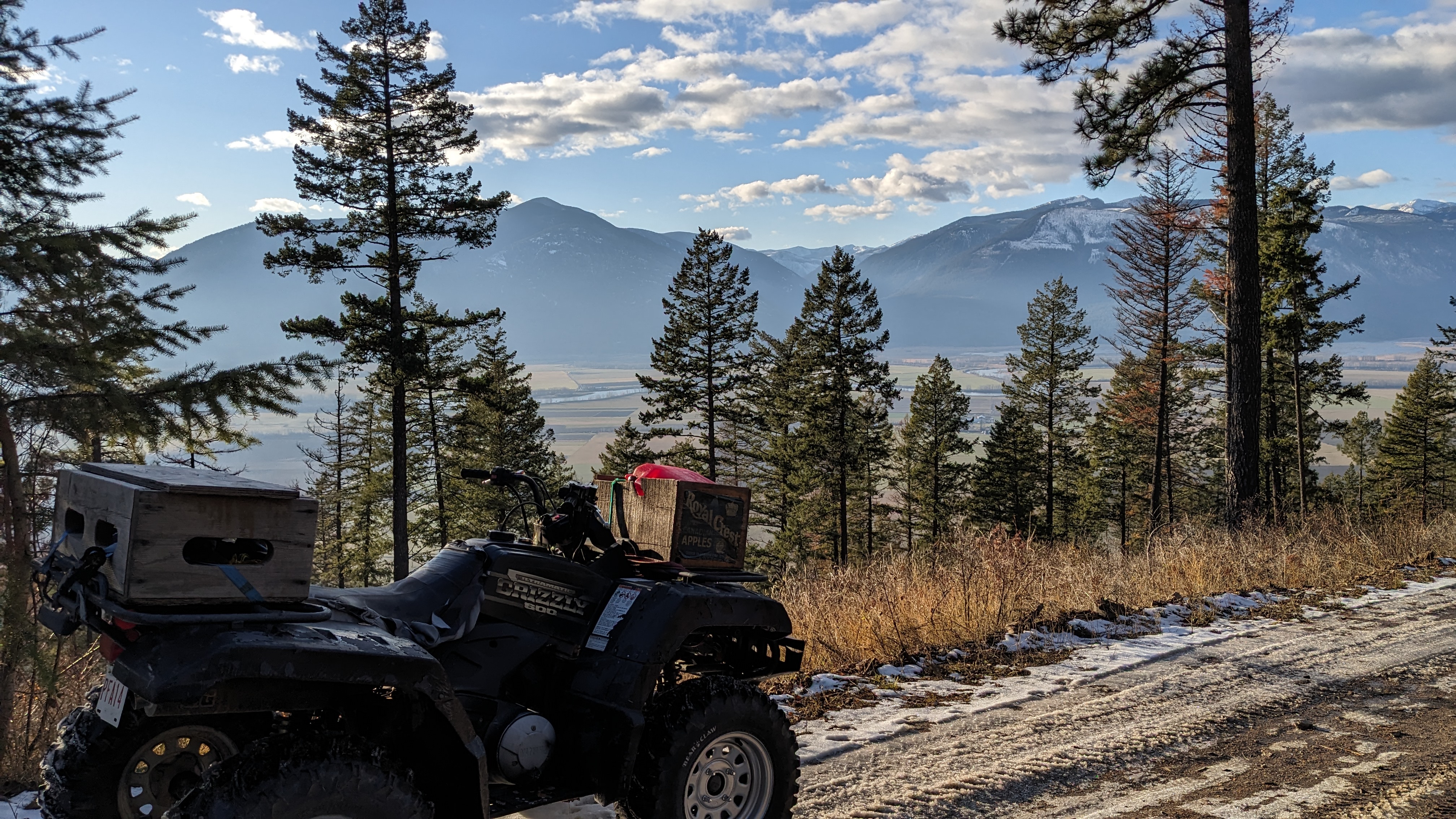 View of valley from ATV up the FSR